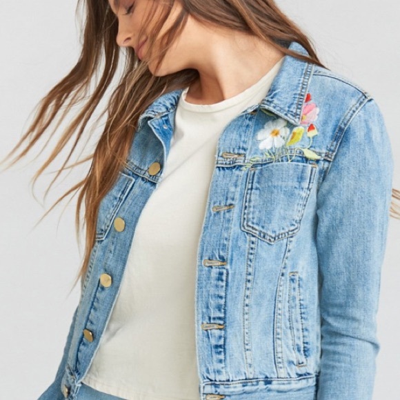 Girlfriend denim jacket Mimi NWT - Picture 3 of 7